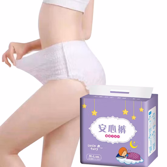 Manufacturer High Quality Soft Cotton Period Lady Pants M/L / Woman Sanitary Napkin/ Period Pants